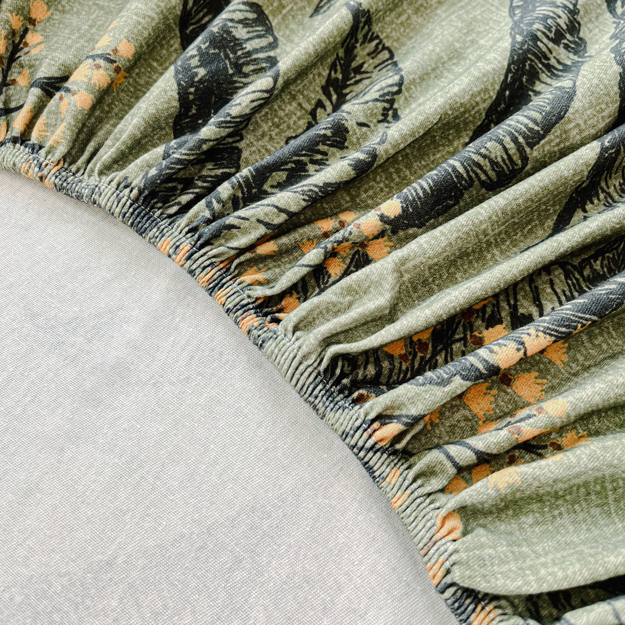 91家纺网 家纺一手货源 找家纺 慕梵家居2025新款100%全棉磨毛包边款床笠 硕果累累