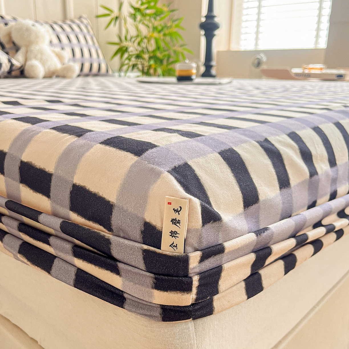 91家纺网 家纺一手货源 找家纺 慕梵家居2025新款100%全棉磨毛单床笠 缤纷