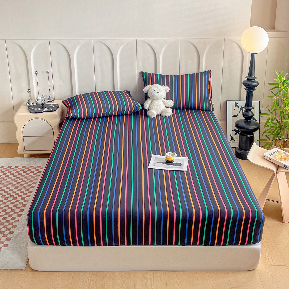 91家纺网 家纺一手货源 找家纺 慕梵家居2025新款100%全棉磨毛单床笠 炽热