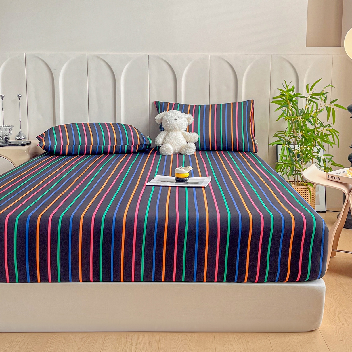 91家纺网 家纺一手货源 找家纺 慕梵家居2025新款100%全棉磨毛单床笠 炽热