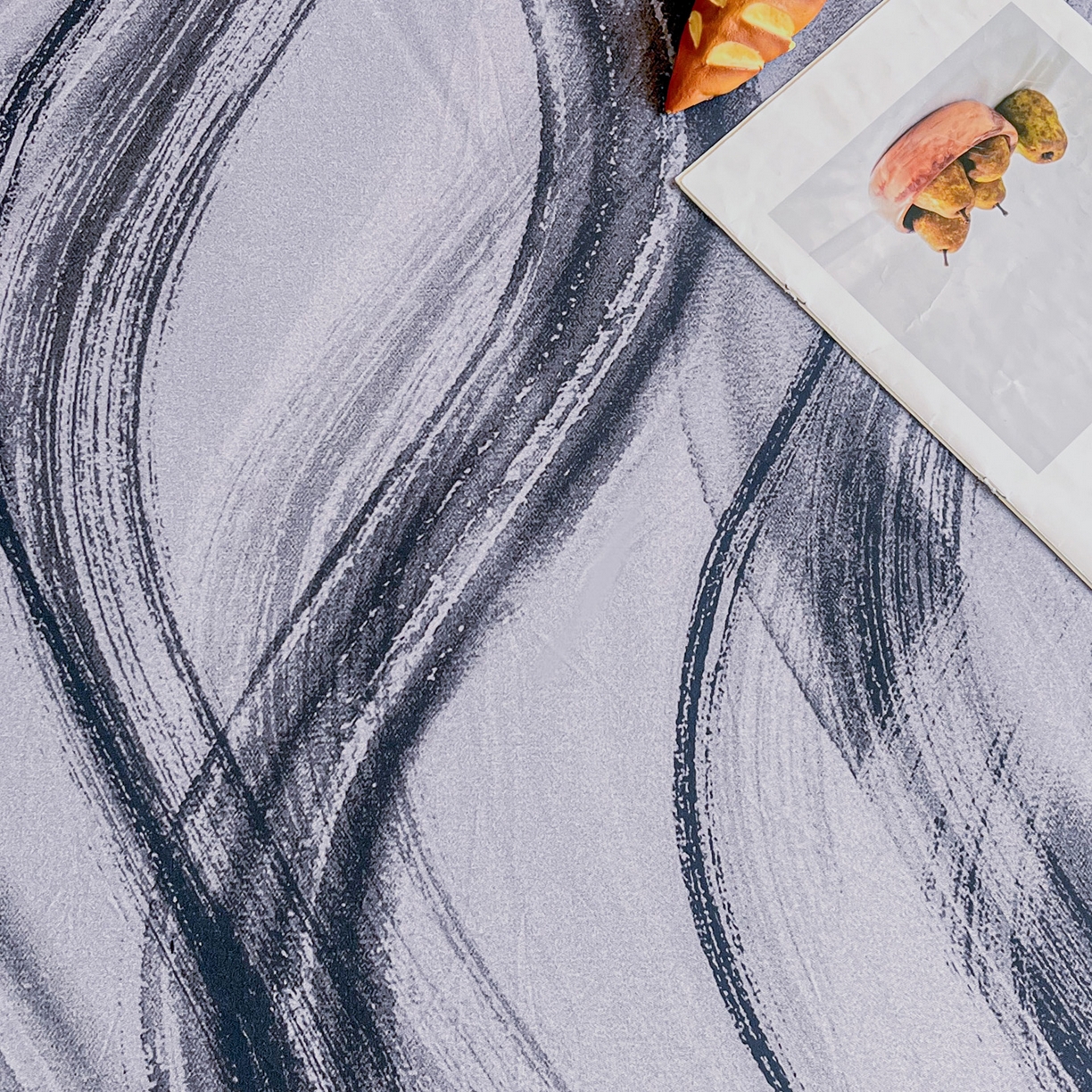 91家纺网 家纺一手货源 找家纺 慕梵家居2025新款100%全棉磨毛单床笠 几何灰