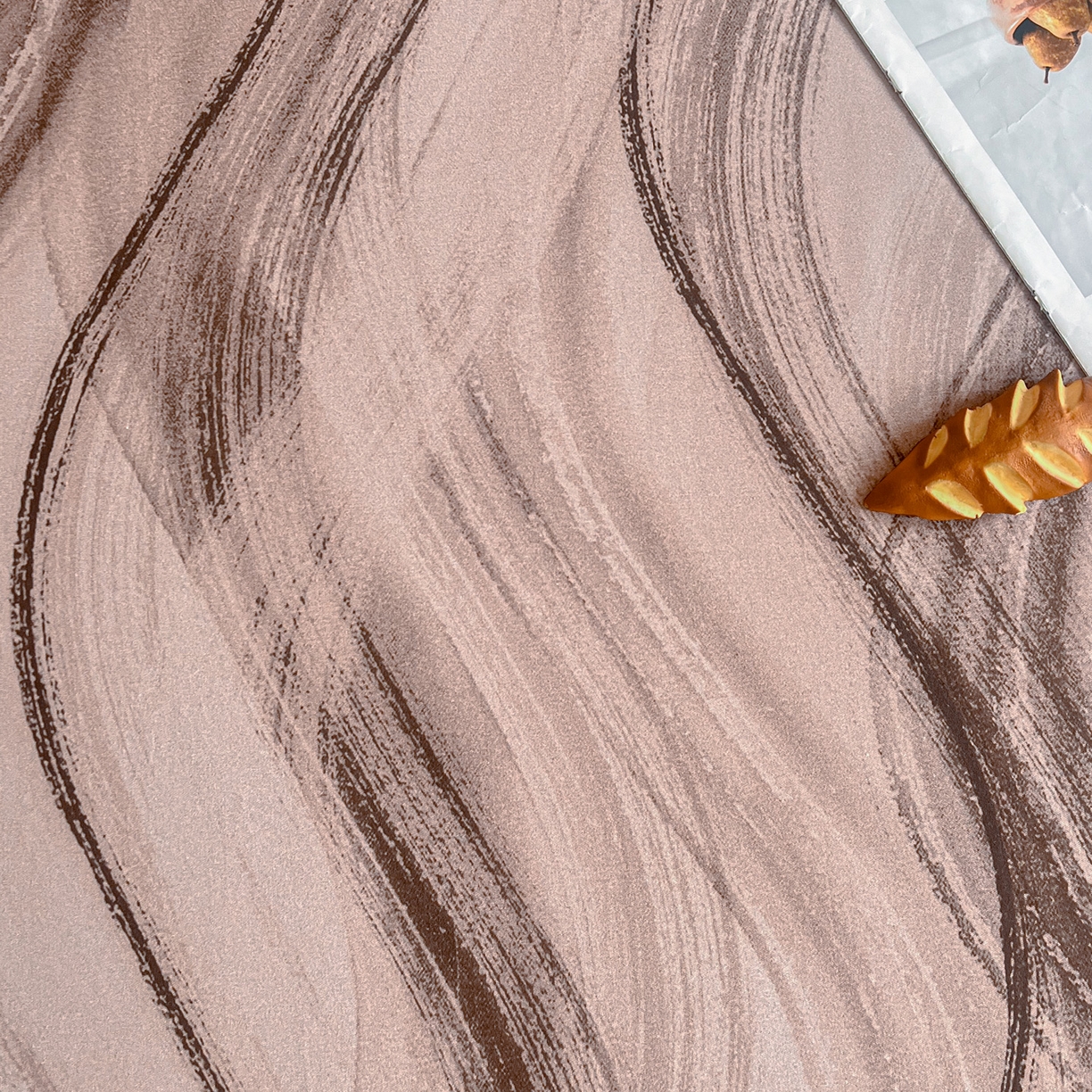 91家纺网 家纺一手货源 找家纺 慕梵家居2025新款100%全棉磨毛单床笠 几何咖