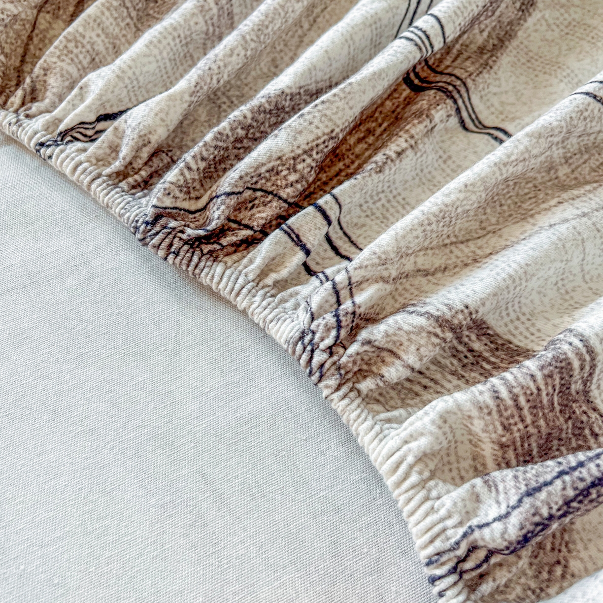 91家纺网 家纺一手货源 找家纺 慕梵家居2025新款100%全棉磨毛单床笠 漫行