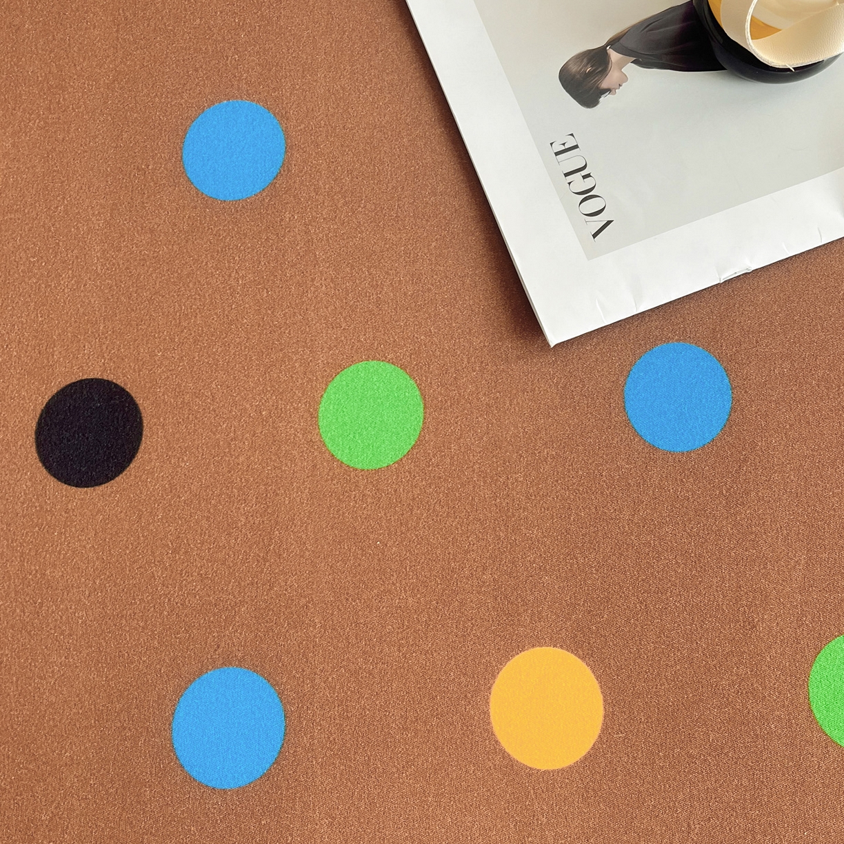 91家纺网 家纺一手货源 找家纺 慕梵家居2025新款100%全棉磨毛单床笠 七彩波点