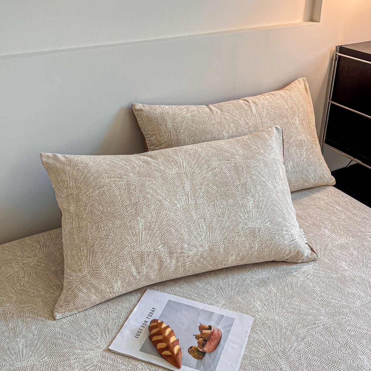 91家纺网 家纺一手货源 找家纺 慕梵家居2025新款100%全棉磨毛单床笠 织语