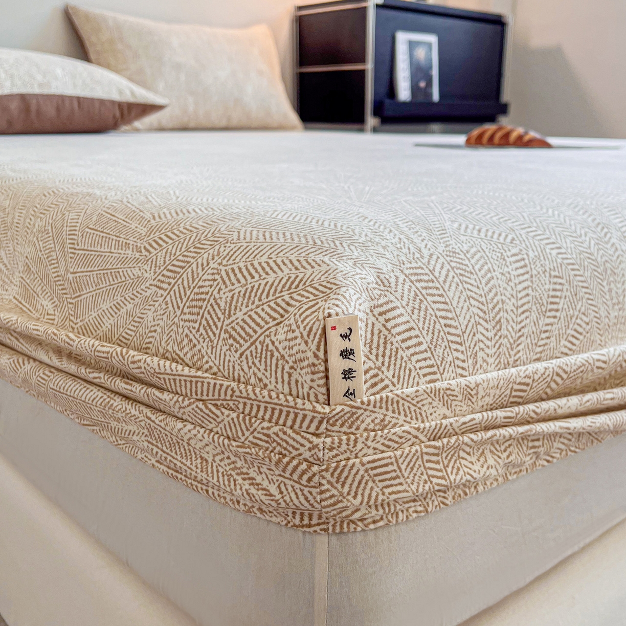 91家纺网 家纺一手货源 找家纺 慕梵家居2025新款100%全棉磨毛单床笠 织语