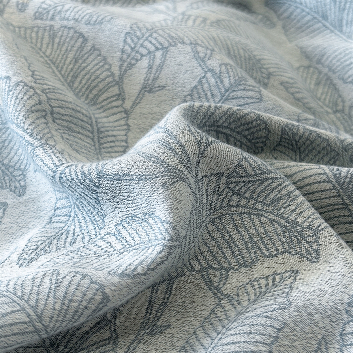 91家纺网 家纺一手货源 找家纺 锦彩家居 2025新款A类60支全棉色织提花四件套 琼枝玉叶-雅兰