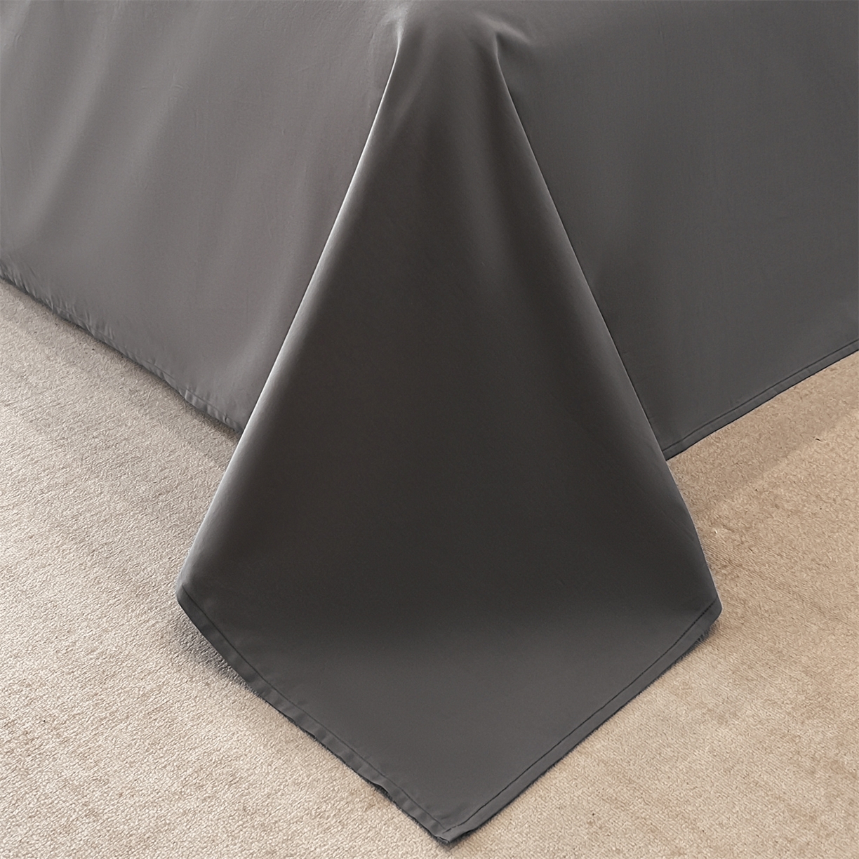 91家纺网 家纺一手货源 找家纺 锦彩家居 2025新款A类60支全棉色织提花四件套 银杏叶-灰色