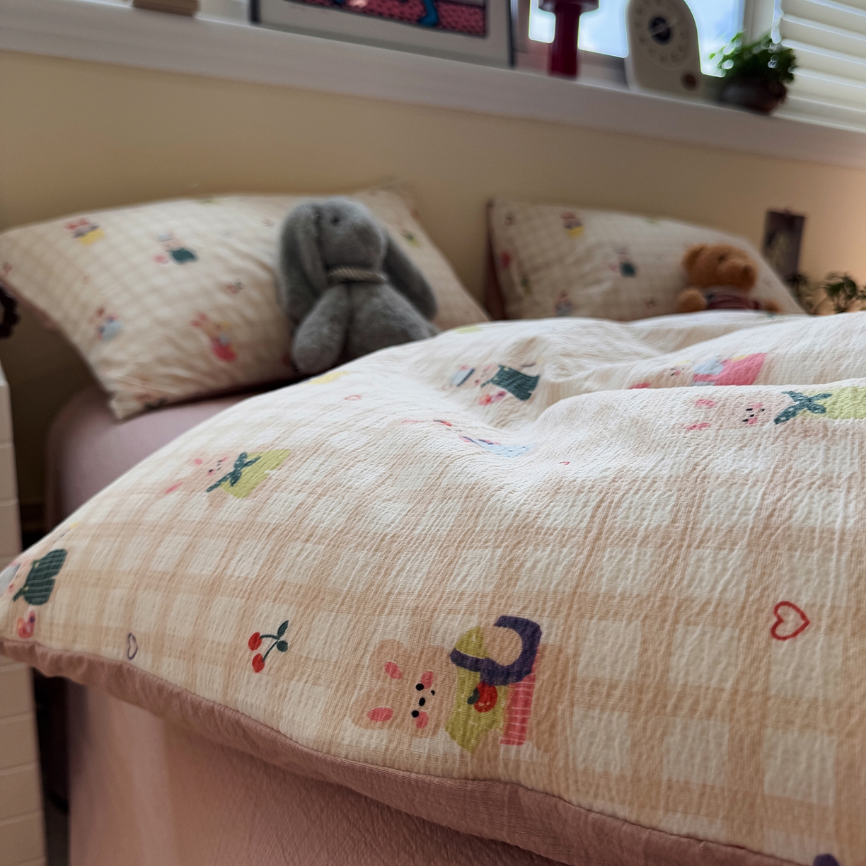 91家纺网 家纺一手货源 找家纺 （总）水墨江南 2025新款高克重云感双层纱印花四件套-场景二