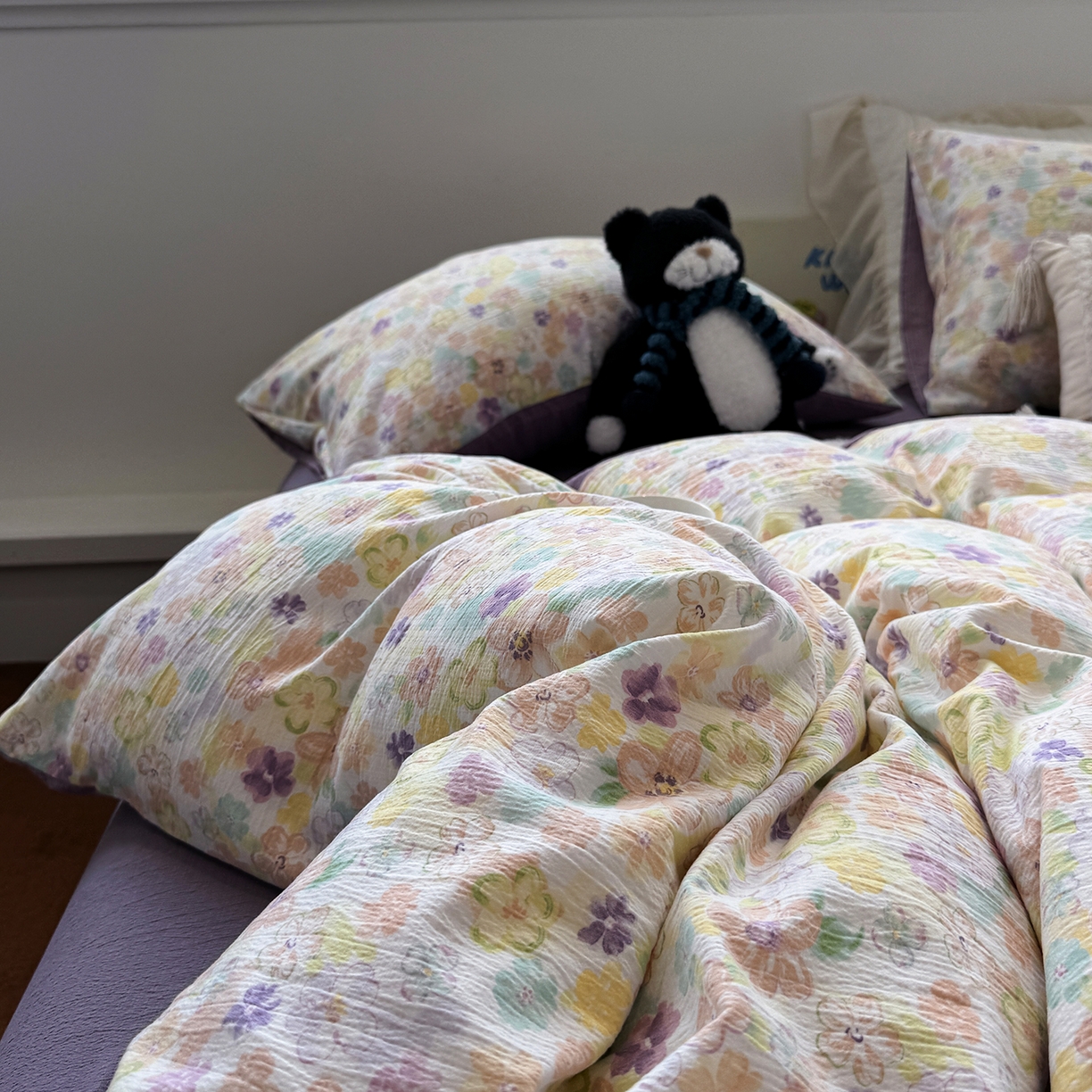 91家纺网 家纺一手货源 找家纺 （总）水墨江南 2025新款高克重云感双层纱印花四件套-场景二