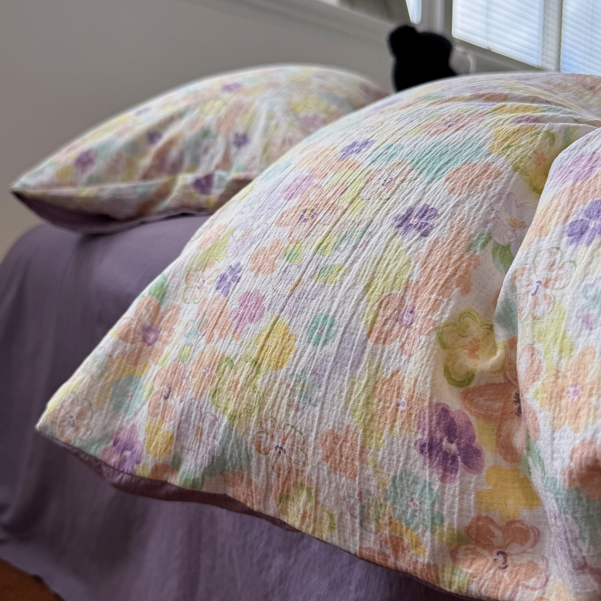 91家纺网 家纺一手货源 找家纺 （总）水墨江南 2025新款高克重云感双层纱印花四件套-场景二