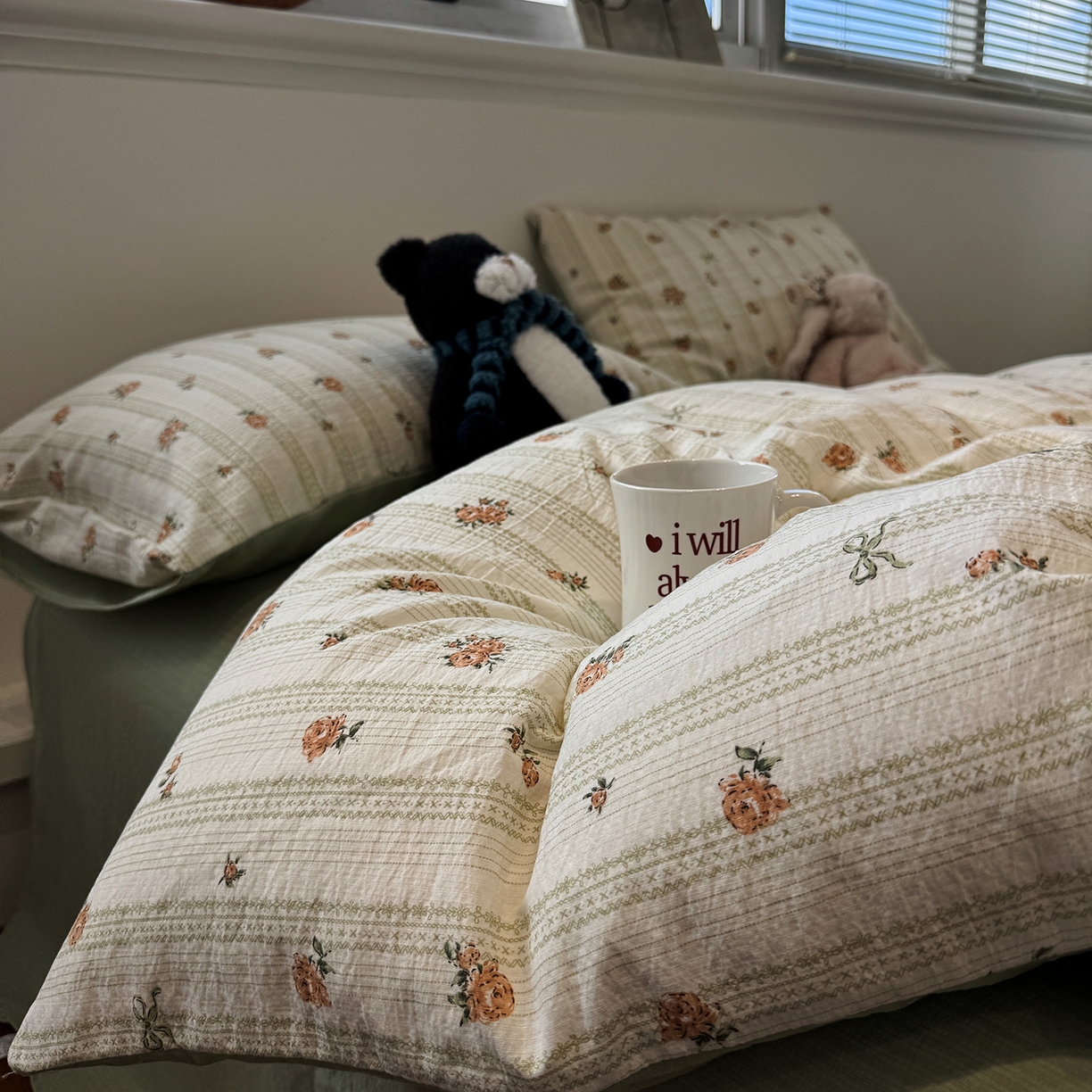 91家纺网 家纺一手货源 找家纺 （总）水墨江南 2025新款高克重云感双层纱印花四件套-场景二