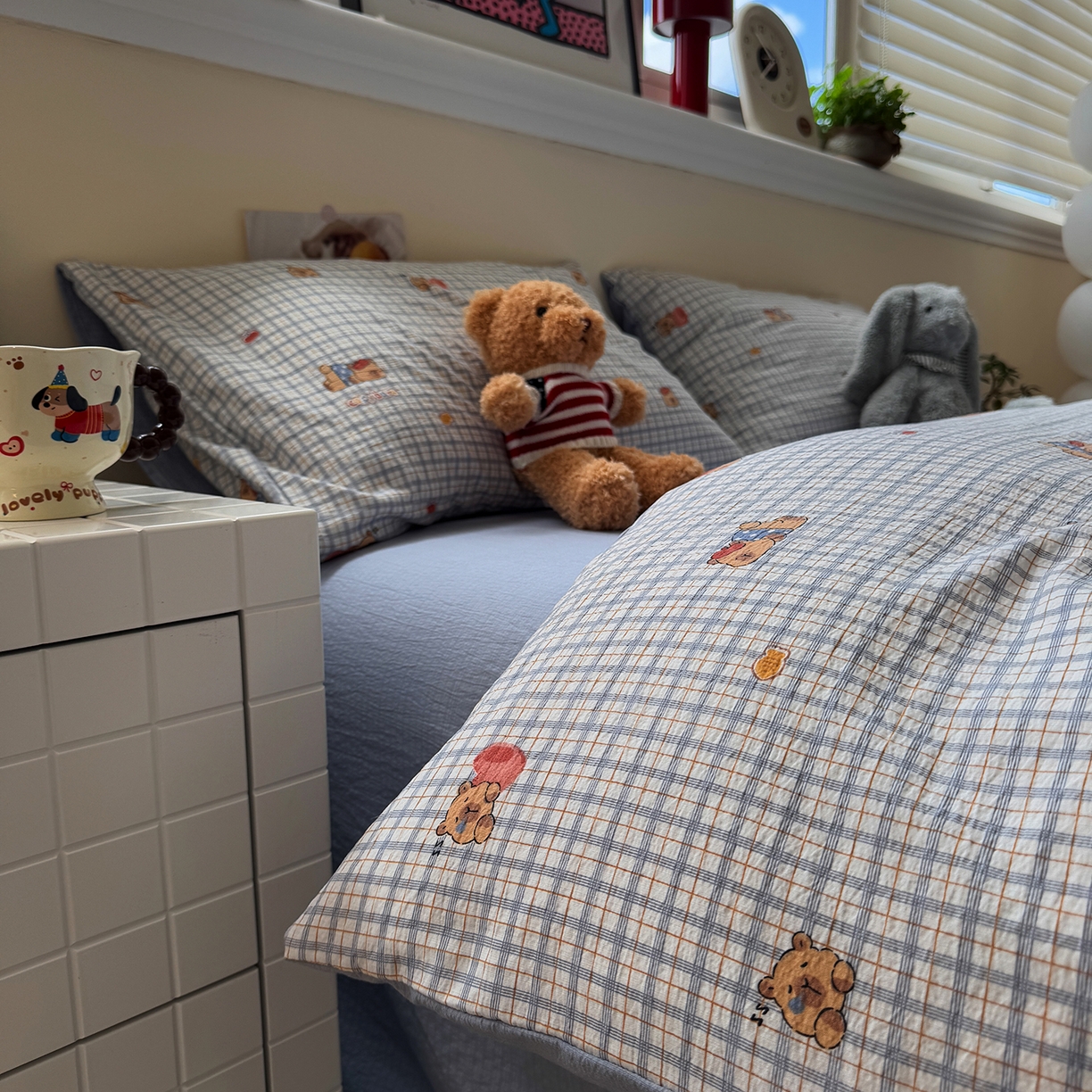 91家纺网 家纺一手货源 找家纺 （总）水墨江南 2025新款高克重云感双层纱印花四件套-场景二