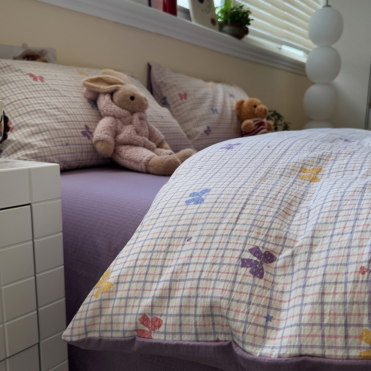 91家纺网 家纺一手货源 找家纺 （总）水墨江南 2025新款高克重云感双层纱印花四件套-场景二