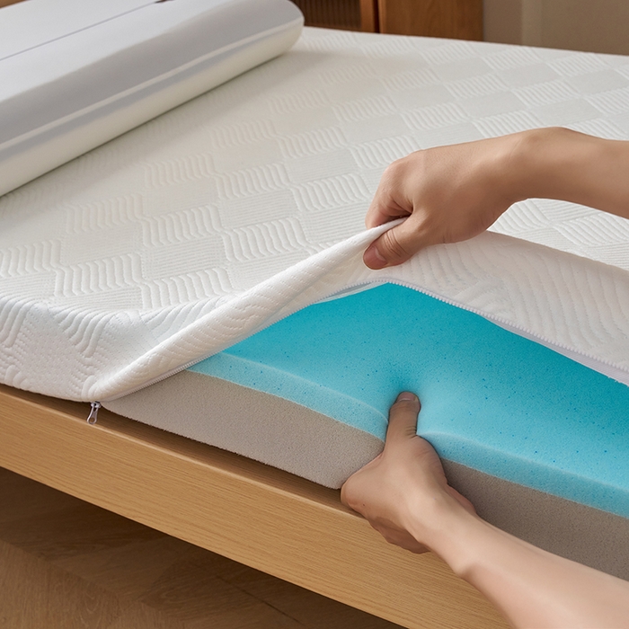 91家纺网 家纺一手货源 找家纺 锦丝钰床垫2025新款学生宿舍TanKa真记忆棉床垫 白色-8cm