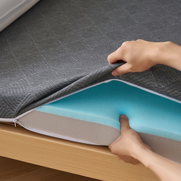 91家纺网 家纺一手货源 找家纺 锦丝钰床垫2025新款学生宿舍TanKa真记忆棉床垫 灰色-5cm