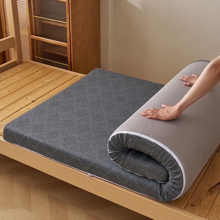 91家纺网 家纺一手货源 找家纺 锦丝钰床垫2025新款学生宿舍TanKa真记忆棉床垫 灰色-8cm