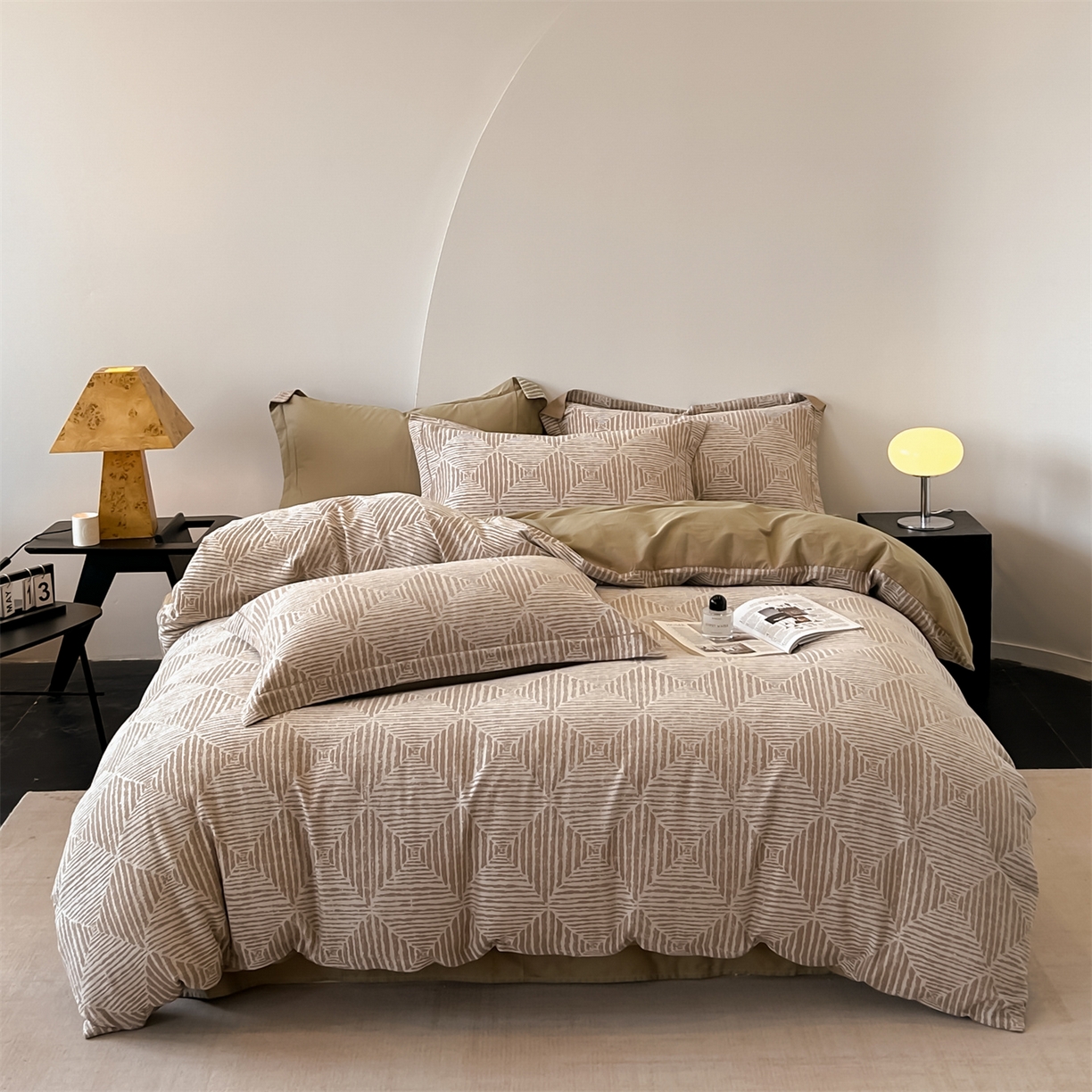 91家纺网 家纺一手货源 找家纺 （总）锦彩家居 2025新款A类60支全棉色织提花四件套