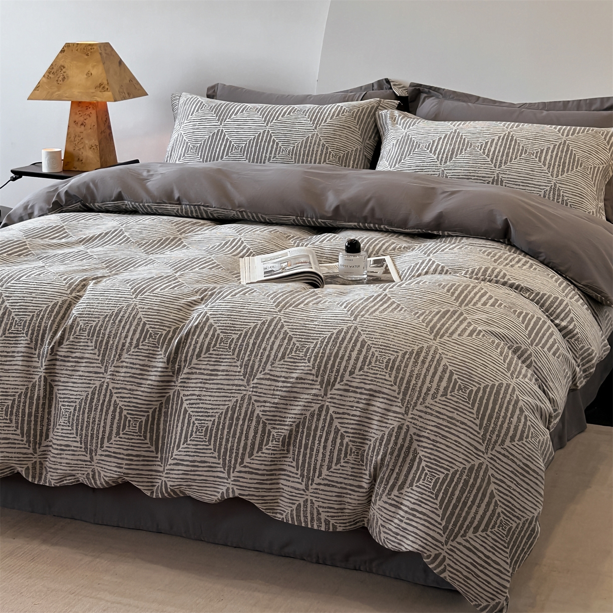 91家纺网 家纺一手货源 找家纺 （总）锦彩家居 2025新款A类60支全棉色织提花四件套