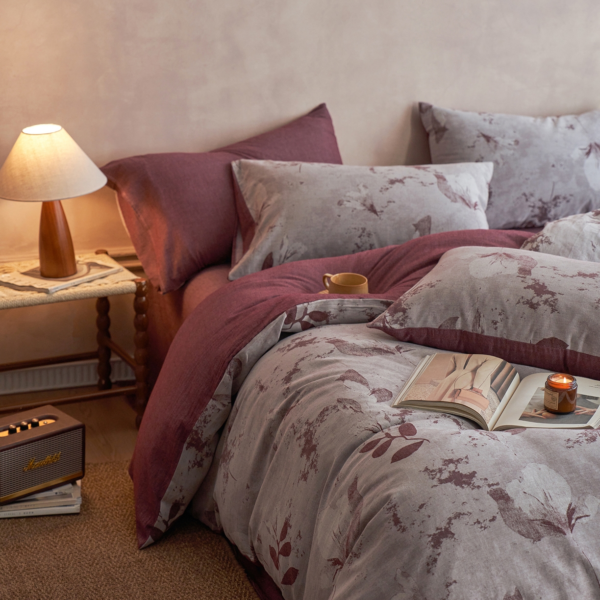 91家纺网 家纺一手货源 找家纺 （总）清雅福 2025新款A类全棉水洗色织大提花四件套