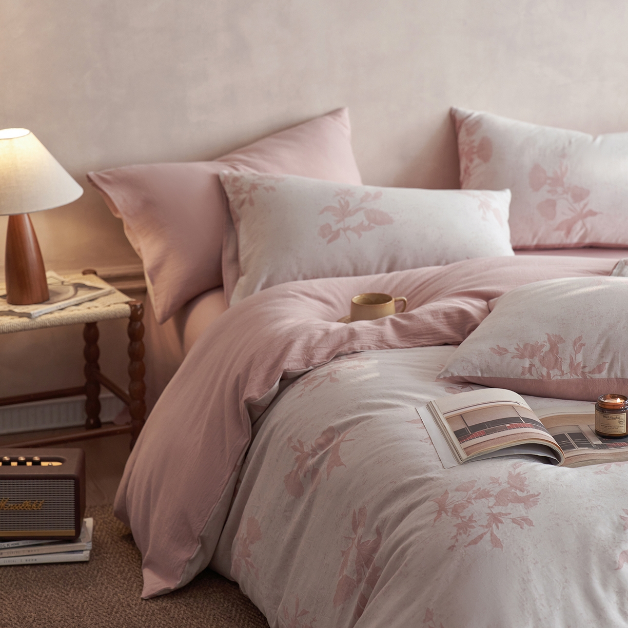 91家纺网 家纺一手货源 找家纺 （总）清雅福 2025新款A类全棉水洗色织大提花四件套