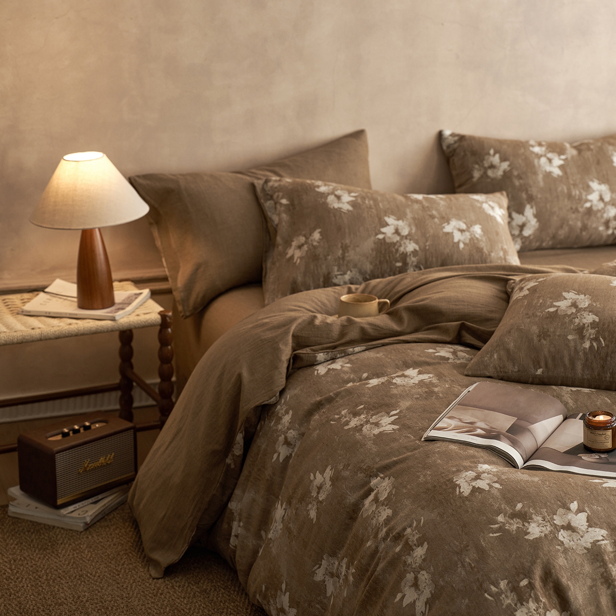 91家纺网 家纺一手货源 找家纺 （总）清雅福 2025新款A类全棉水洗色织大提花四件套