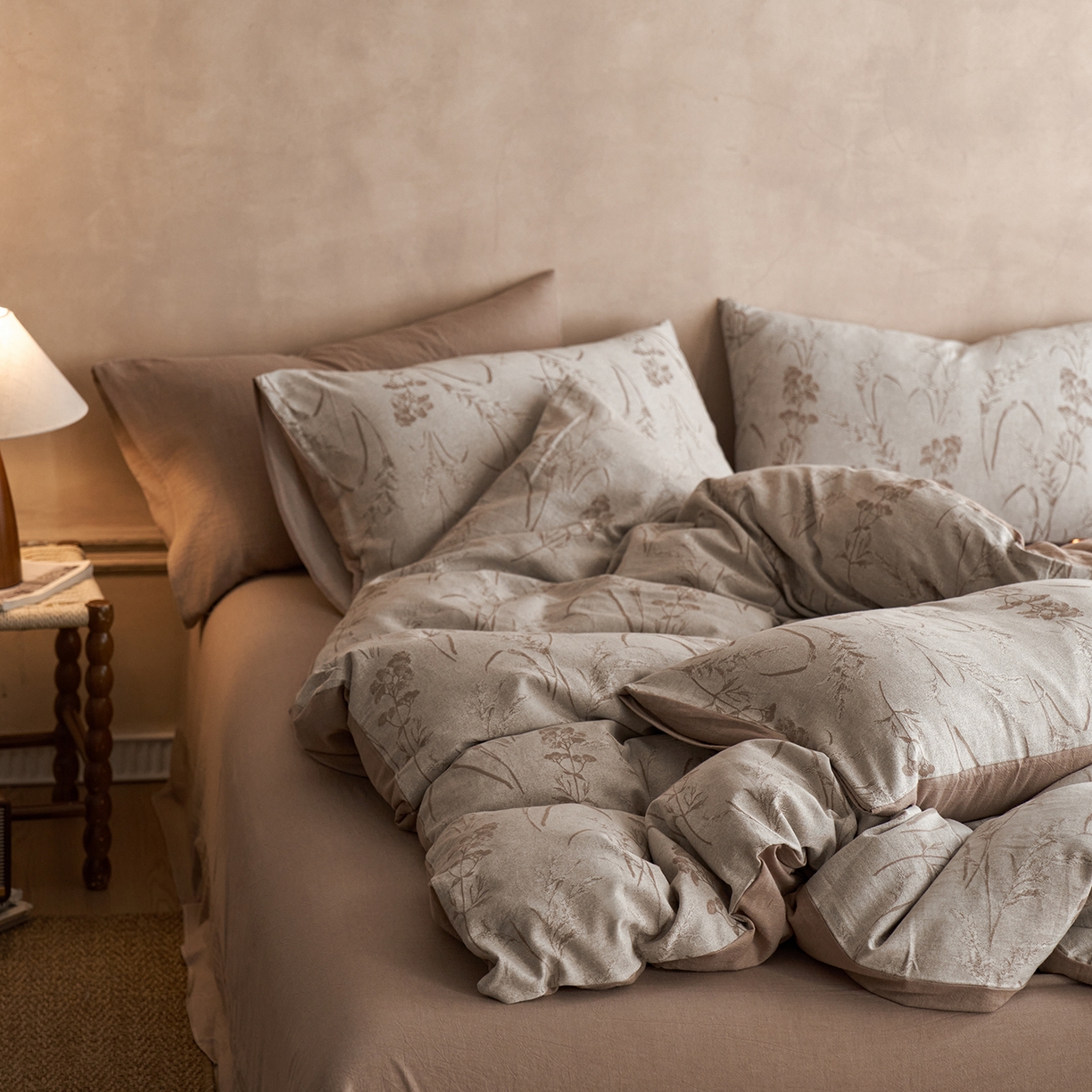 91家纺网 家纺一手货源 找家纺 （总）清雅福 2025新款A类全棉水洗色织大提花四件套