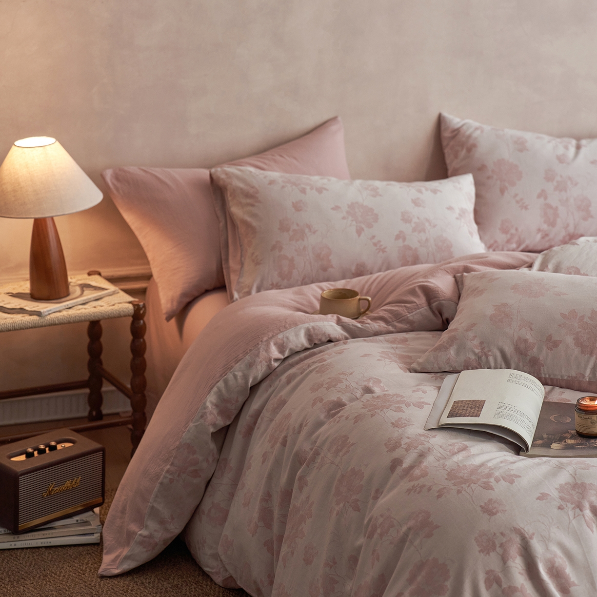 91家纺网 家纺一手货源 找家纺 （总）清雅福 2025新款A类全棉水洗色织大提花四件套