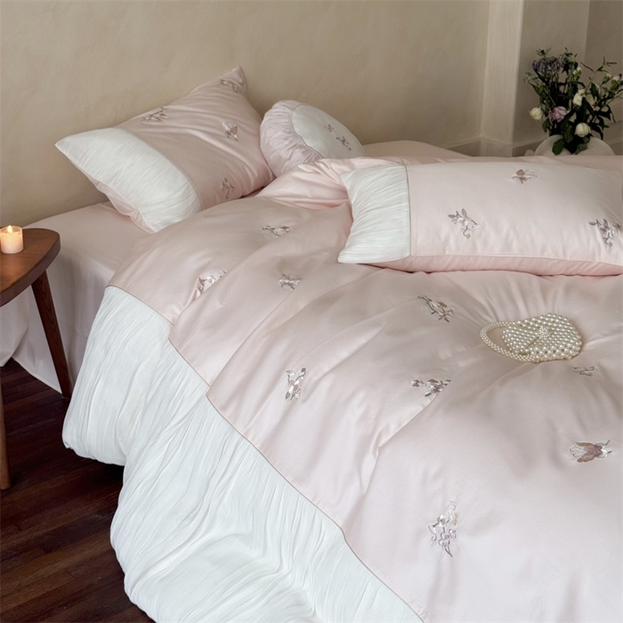 91家纺网 家纺一手货源 找家纺 （总）鹿班家居 2025年秋冬款100S长绒棉精密刺绣系列—弥花集（标准会员-20元）