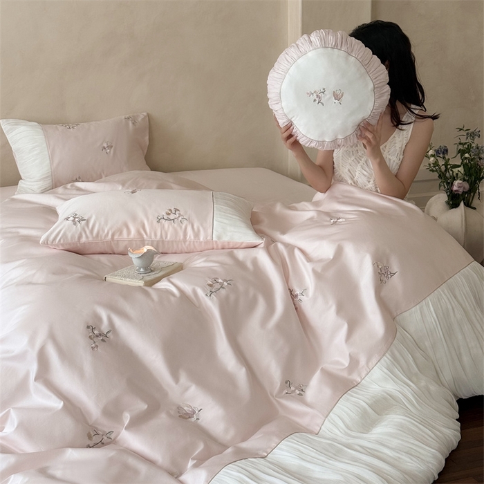 91家纺网 家纺一手货源 找家纺 （总）鹿班家居 2025年秋冬款100S长绒棉精密刺绣系列—弥花集（标准会员-20元）