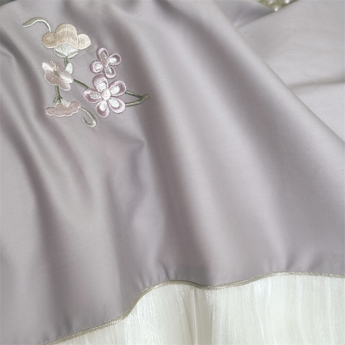 91家纺网 家纺一手货源 找家纺 鹿班家居 2025年秋冬款100S长绒棉精密刺绣系列—弥花集（标准会员-20元） 紫色