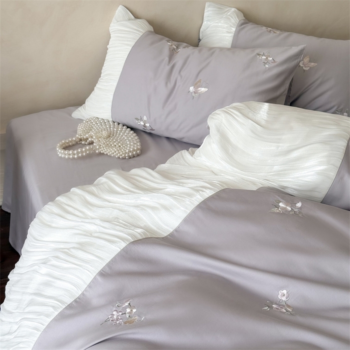 鹿班家居 2025年秋冬款100S长绒棉精密刺绣系列—弥花集（标准会员-20元） 紫色