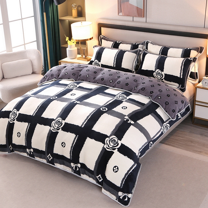 91家纺网 家纺一手货源 找家纺 （总）莱凯家纺 2025新款牛奶绒单被套