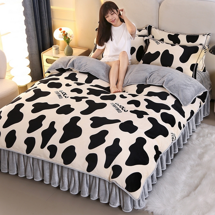 91家纺网 家纺一手货源 找家纺 （总）莱凯家纺 2025新款牛奶绒单被套