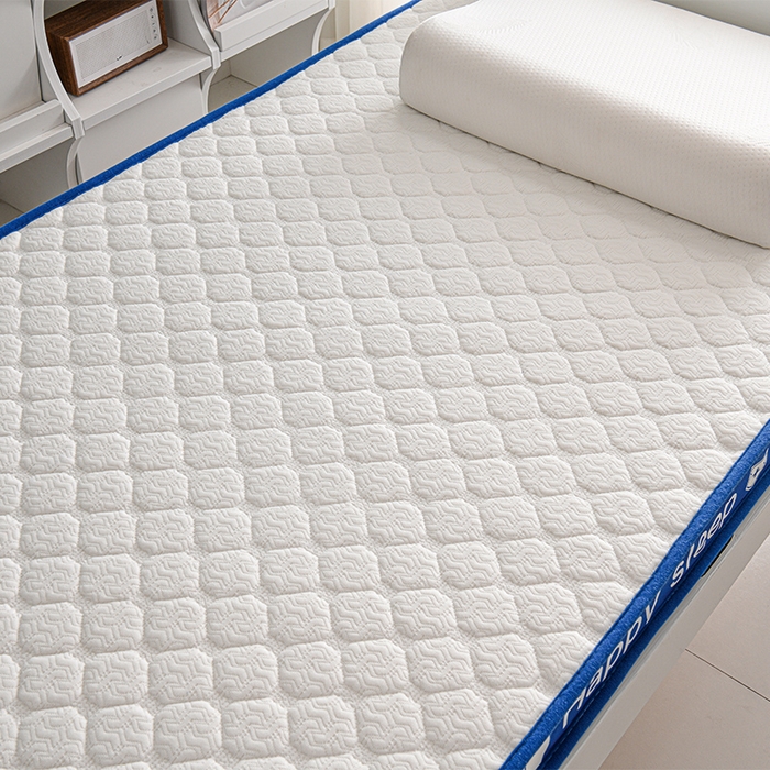 91家纺网 家纺一手货源 找家纺 赫本家纺 2025新款空气层抗压纤维棉立体床垫学生床垫 吉祥格蓝