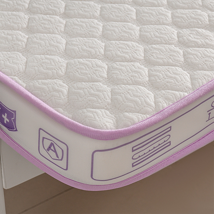 91家纺网 家纺一手货源 找家纺 赫本家纺 2025新款空气层抗压纤维棉立体床垫学生床垫 吉祥格紫