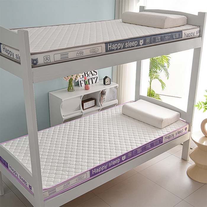 赫本家纺 2025新款空气层抗压纤维棉立体床垫学生床垫 吉祥格紫