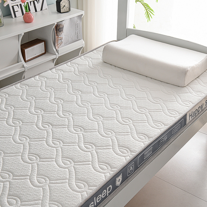 91家纺网 家纺一手货源 找家纺 赫本家纺 2025新款空气层抗压纤维棉立体床垫学生床垫 如意格灰