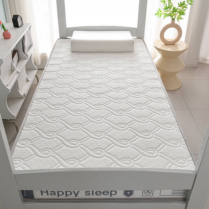 91家纺网 家纺一手货源 找家纺 赫本家纺 2025新款空气层抗压纤维棉立体床垫学生床垫 如意格灰