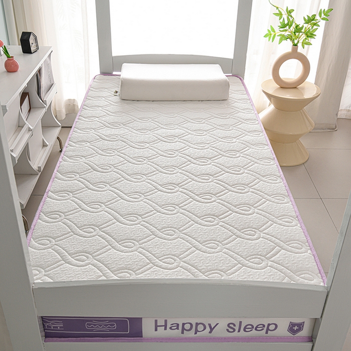 91家纺网 家纺一手货源 找家纺 赫本家纺 2025新款空气层抗压纤维棉立体床垫学生床垫 如意格紫