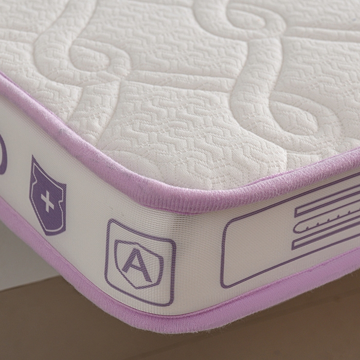 91家纺网 家纺一手货源 找家纺 赫本家纺 2025新款空气层抗压纤维棉立体床垫学生床垫 如意格紫