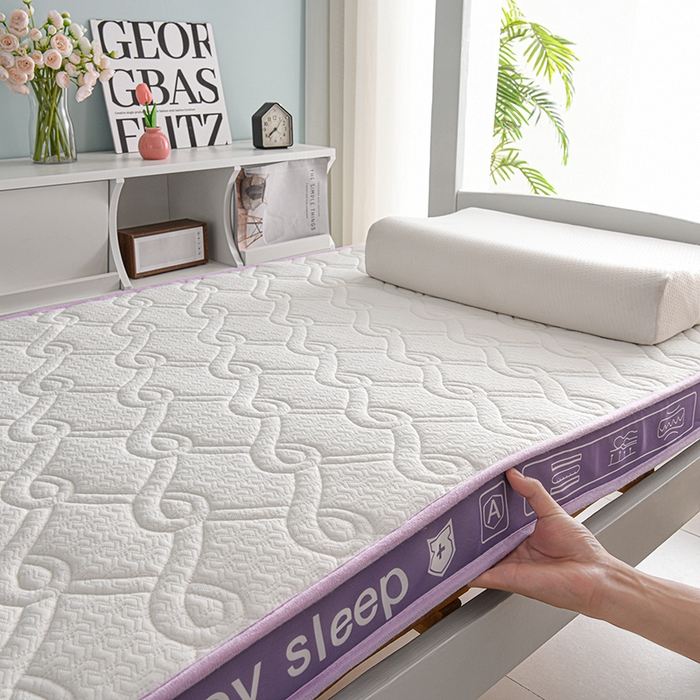 赫本家纺 2025新款空气层抗压纤维棉立体床垫学生床垫 如意格紫