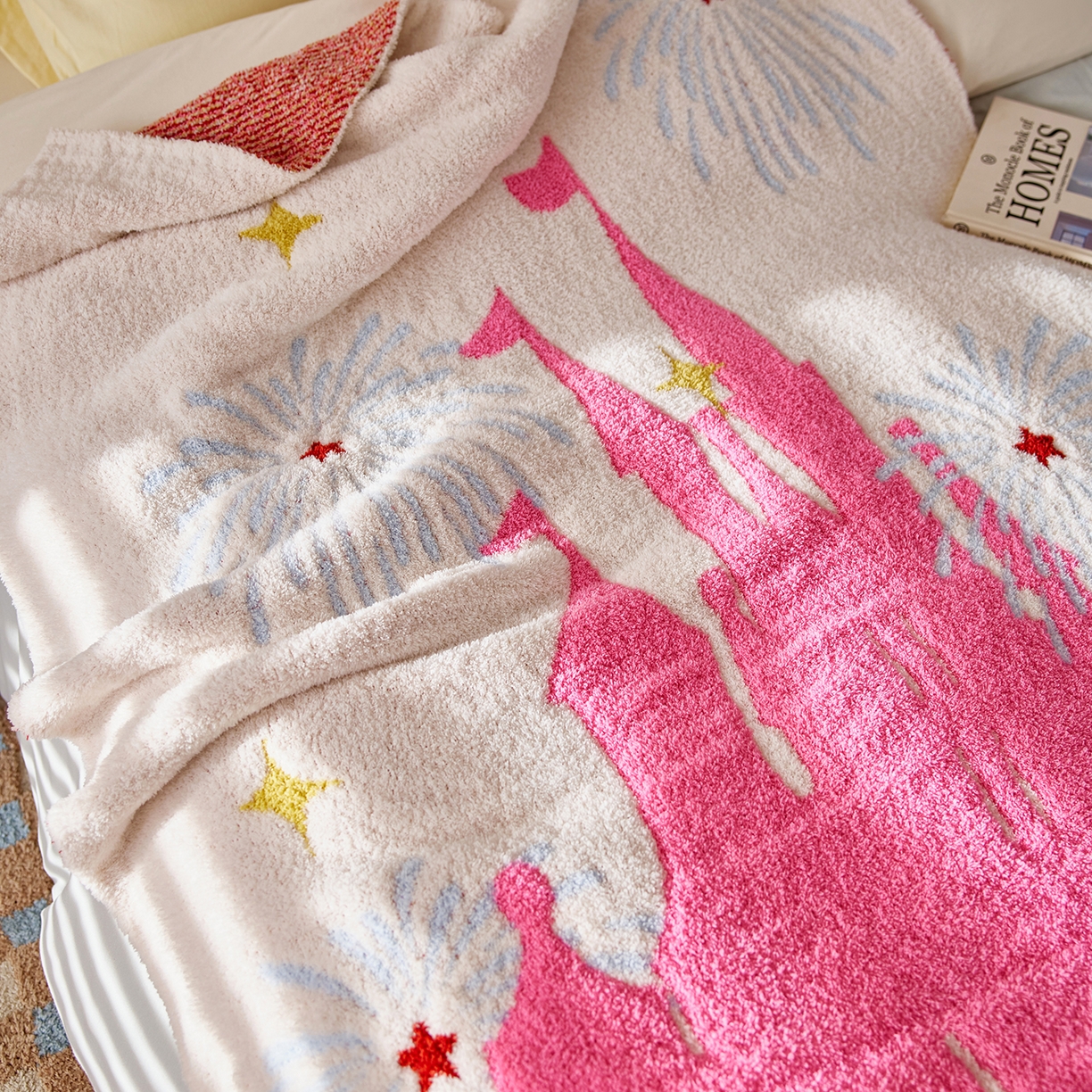 91家纺网 家纺一手货源 找家纺 （总）安莱生活 2025新款设计师款半边绒多功能盖毯