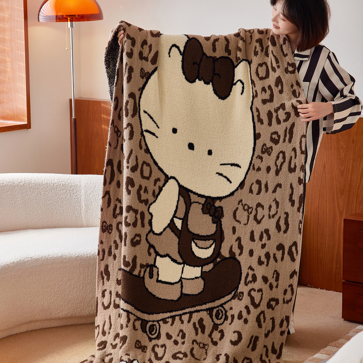 91家纺网 家纺一手货源 找家纺 （总）安莱生活 2025新款设计师款半边绒多功能盖毯