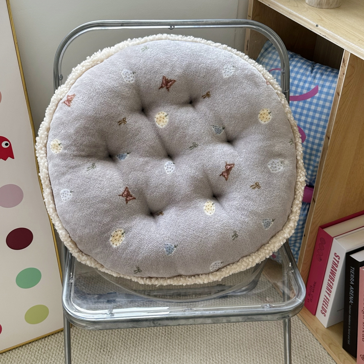 91家纺网 家纺一手货源 找家纺 （总）番茄+2025秋冬新款牛奶绒卡通蒲团坐垫