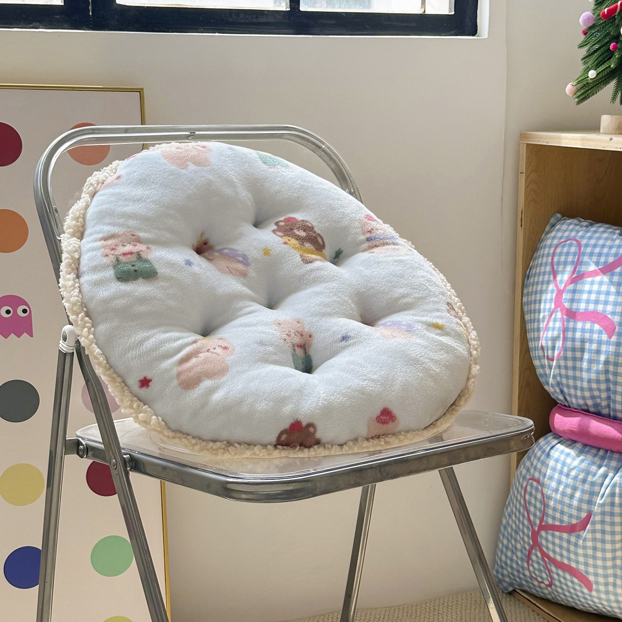 91家纺网 家纺一手货源 找家纺 （总）番茄+2025秋冬新款牛奶绒卡通蒲团坐垫