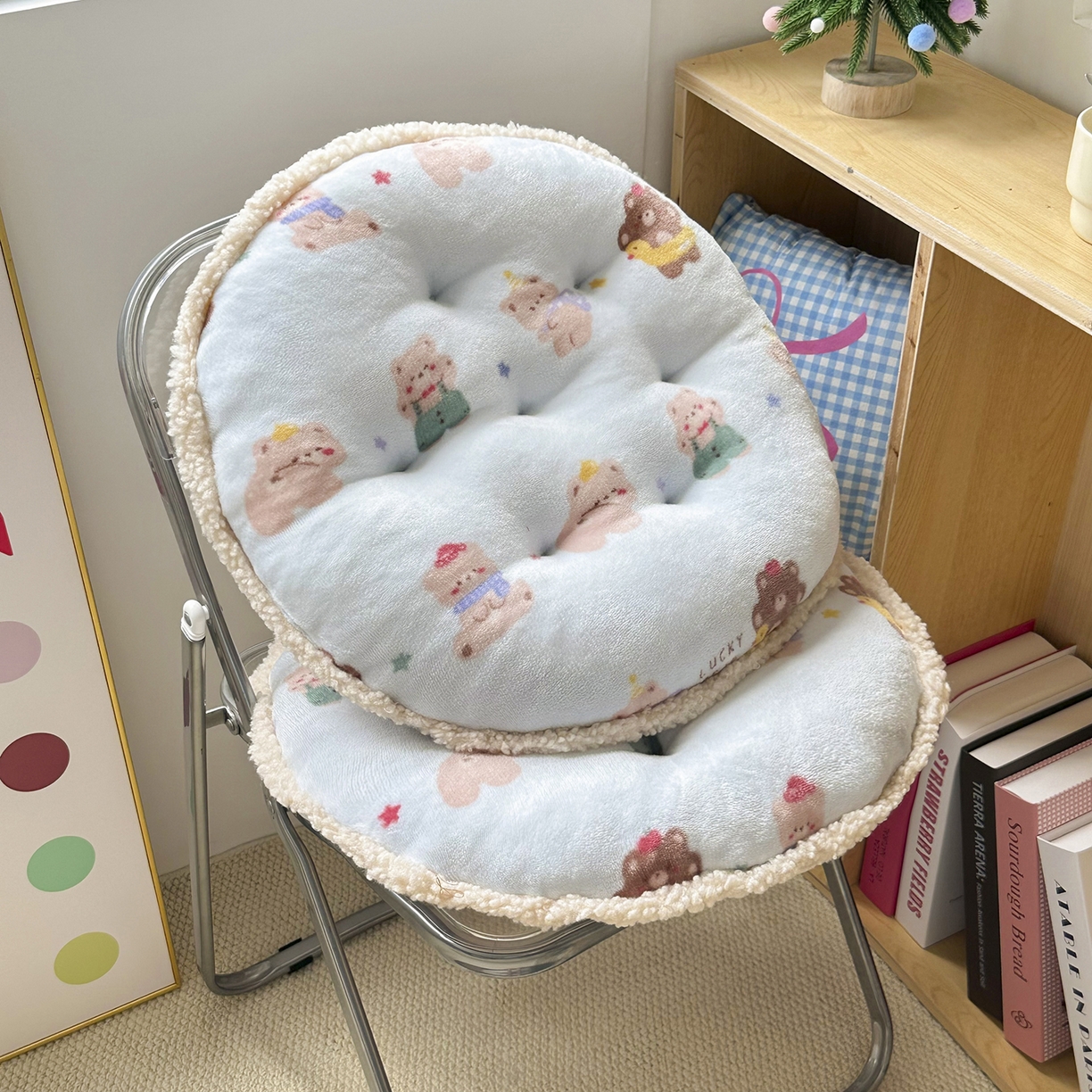 91家纺网 家纺一手货源 找家纺 （总）番茄+2025秋冬新款牛奶绒卡通蒲团坐垫