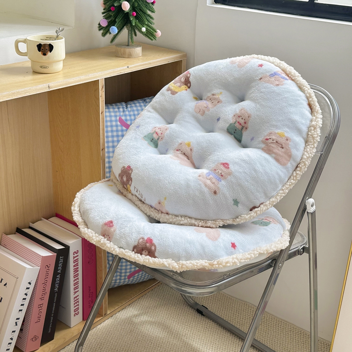 91家纺网 家纺一手货源 找家纺 （总）番茄+2025秋冬新款牛奶绒卡通蒲团坐垫