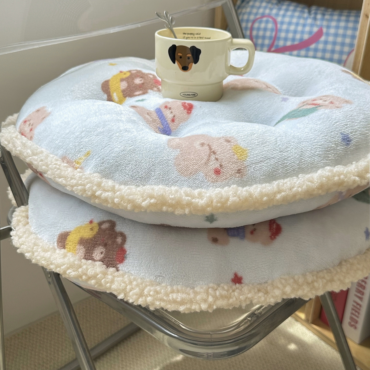 91家纺网 家纺一手货源 找家纺 （总）番茄+2025秋冬新款牛奶绒卡通蒲团坐垫