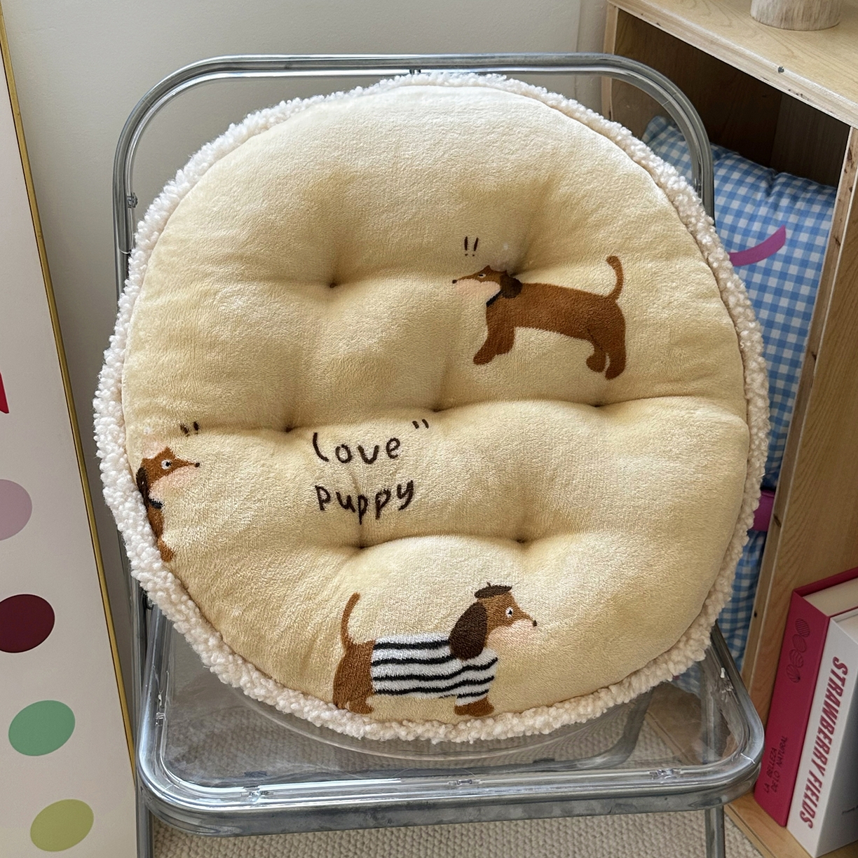 91家纺网 家纺一手货源 找家纺 （总）番茄+2025秋冬新款牛奶绒卡通蒲团坐垫